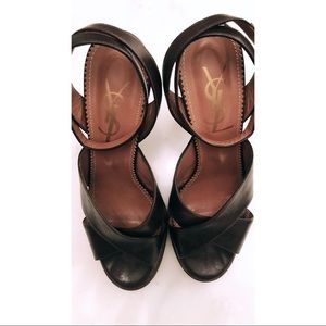 TOM FORD FOR YSL GAUCHE PLATFORM WRAP SANDAL HEEL